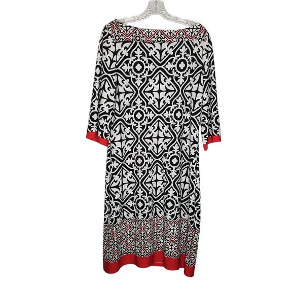 Haani Geometric Print Sheath Dress, Size L - Picture 1 of 8